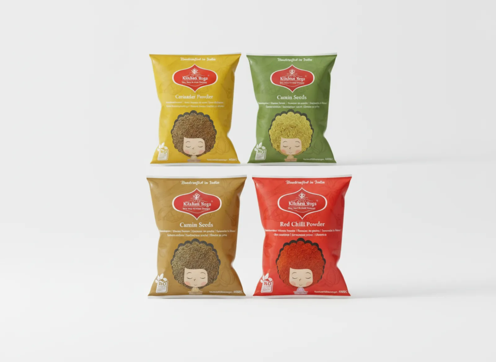 Komplette Küche — Kurkuma, Koriander, Kreuzkümmel (1kg) + Chili GRATIS