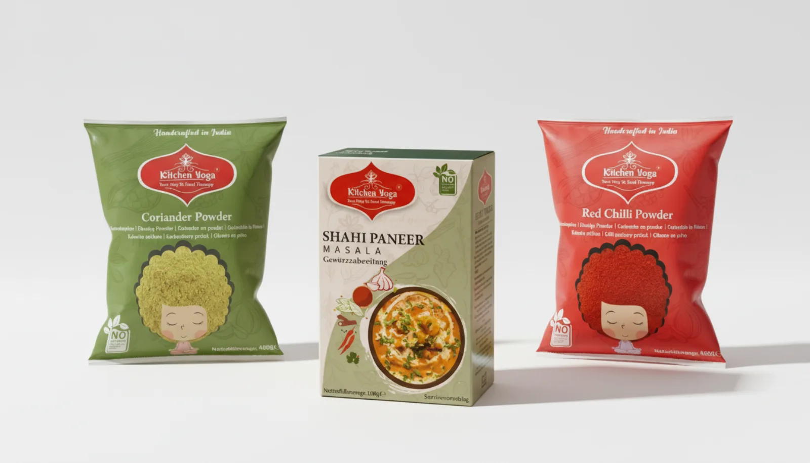 Vegetarisch Set — Shahi Paneer, Koriander & Chili